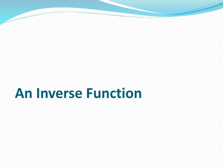 an inverse function n.w
