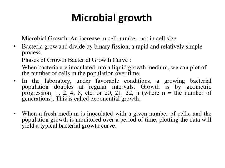 microbial growth n.w