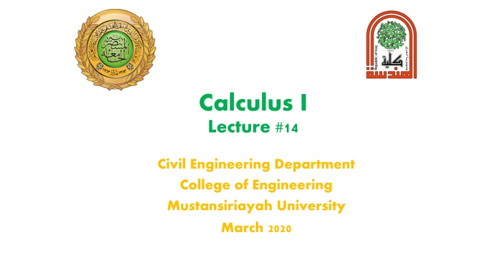 calculus i lecture 14 n.w
