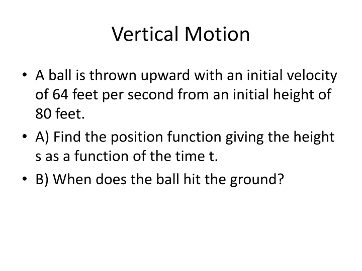 vertical motion n.w