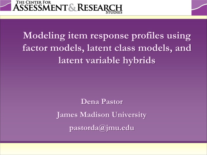 modeling item response profiles using factor n.w