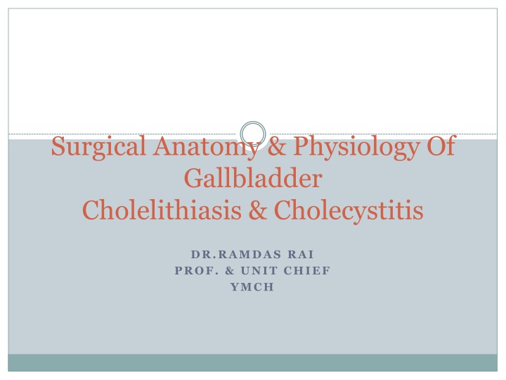 surgical anatomy physiology of gallbladder n.w