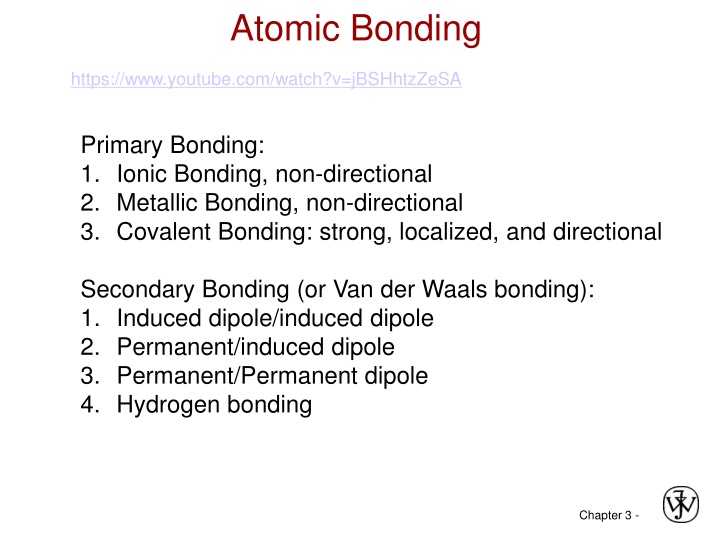 atomic bonding n.w