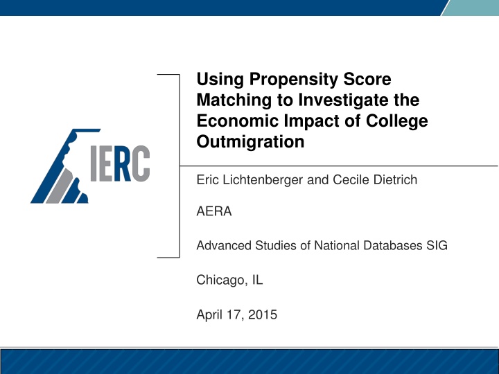 using propensity score matching to investigate n.w