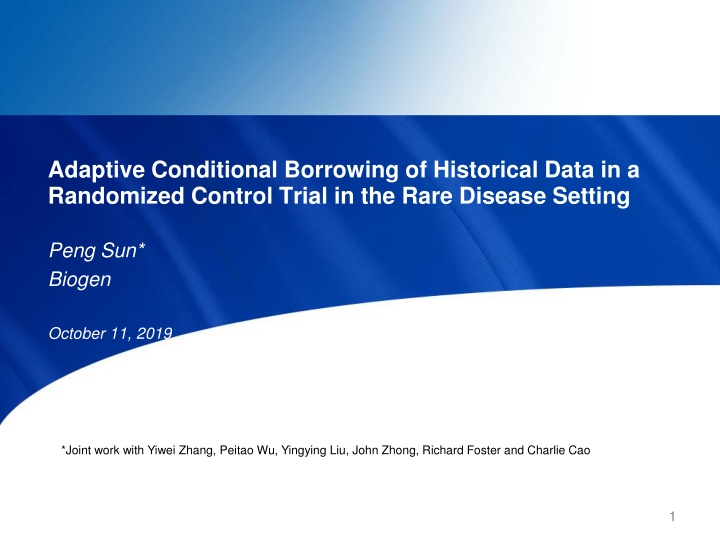 adaptive conditional borrowing of historical data n.w