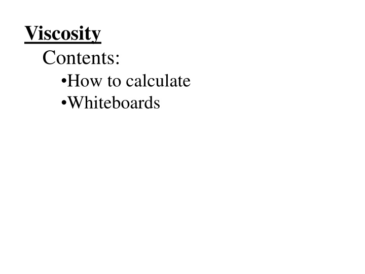 viscosity contents how to calculate whiteboards n.w