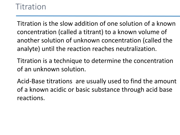 titration n.w