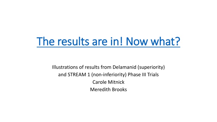 the results are in now what the results n.w