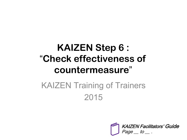 kaizen step 6 check effectiveness n.w