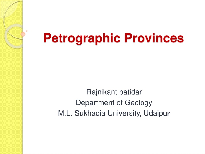 petrographic provinces n.w