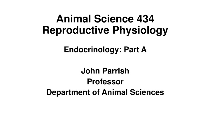 animal science 434 reproductive physiology n.w