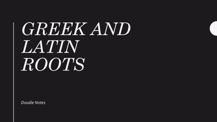 greek and latin roots n.w