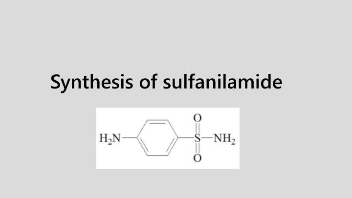 synthesis of sulfanilamide n.w