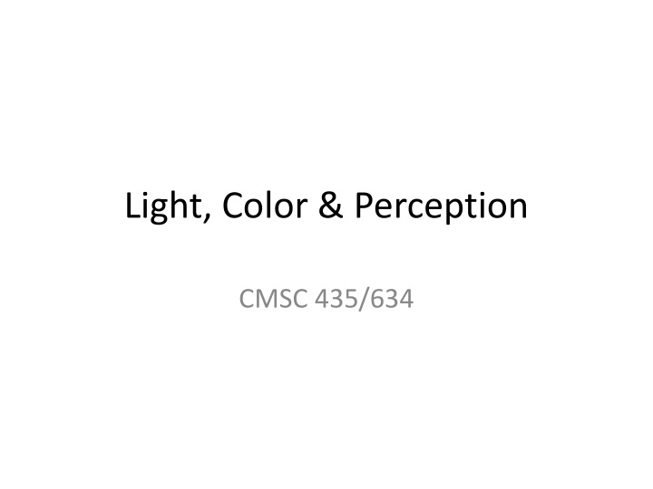 light color perception n.w