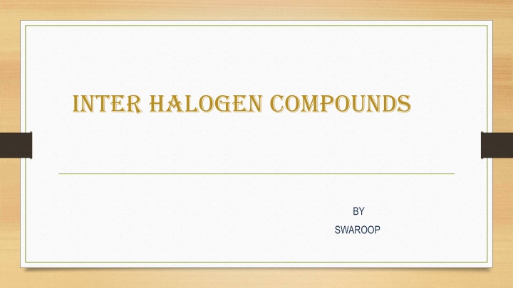 inter halogen compounds n.w