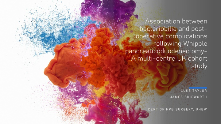 association between bacteriobilia and post n.w
