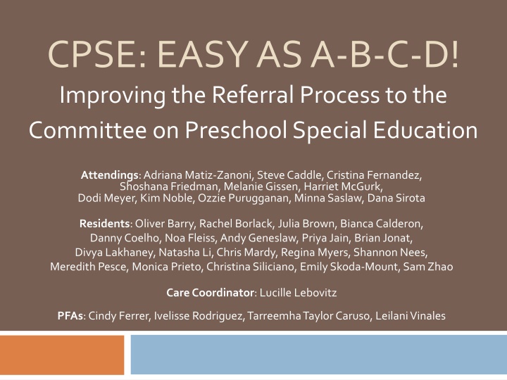 cpse easy as a b c d improving the referral n.w