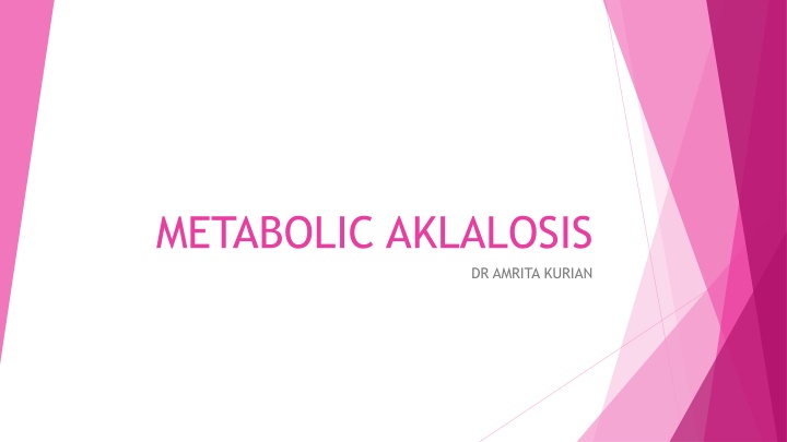 metabolic aklalosis n.w
