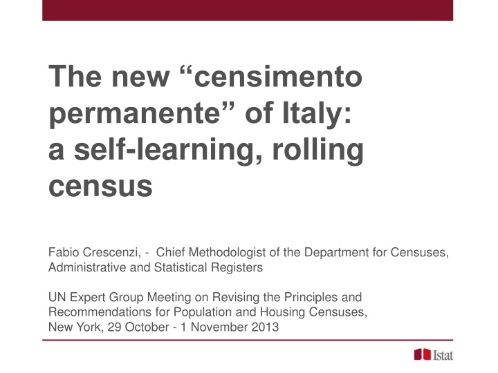 The New Censimento Permanente of Italy: A Self-Learning Census Approach
