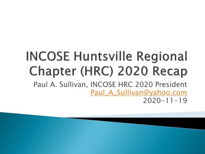 INCOSE HRC 2020 President Paul A. Sullivan - Leadership Meeting Highlights & Reflections