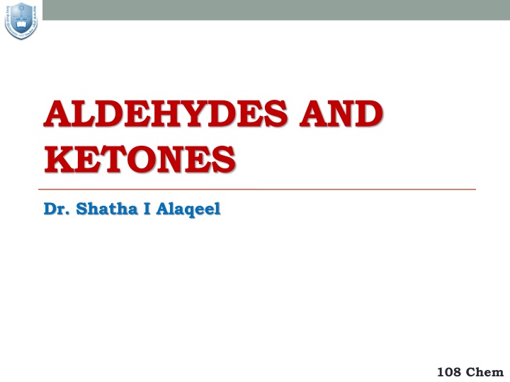 aldehydes and ketones n.w