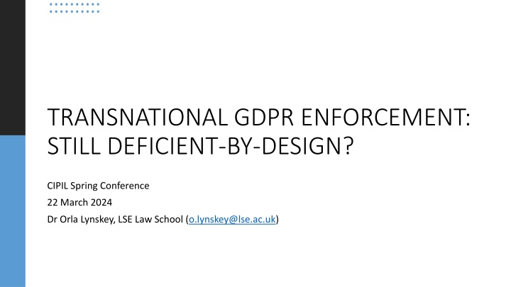 transnational gdpr enforcement still deficient n.w