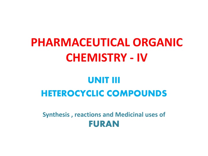 pharmaceutical organic chemistry iv n.w