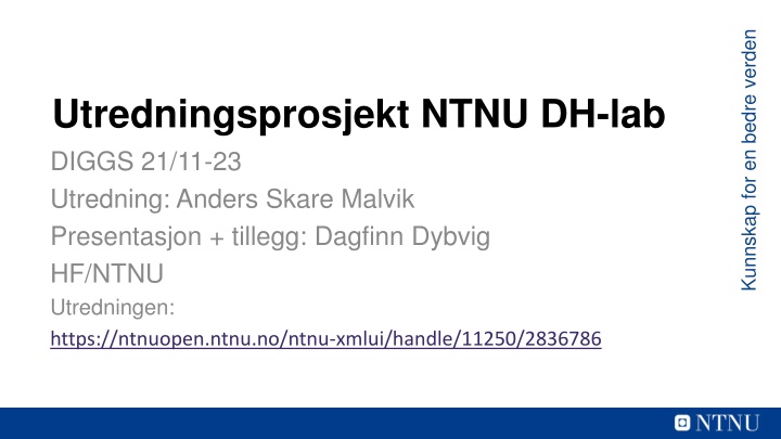 kunnskap for en bedre verden n.w