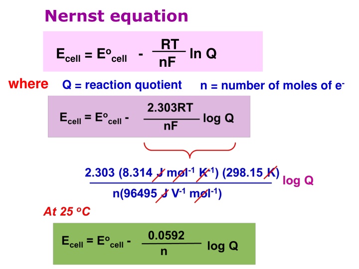 nernst equation n.w