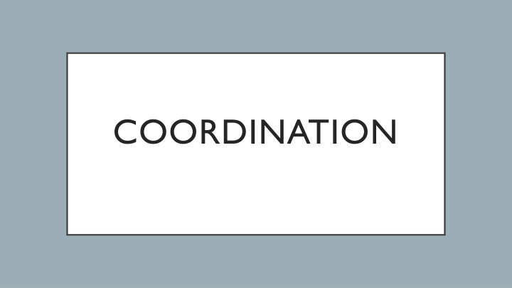 coordination n.w