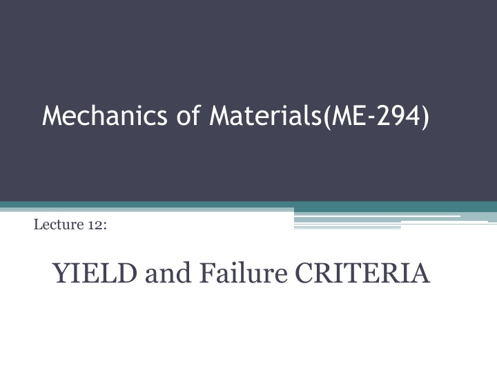 mechanics of materials me 294 n.w
