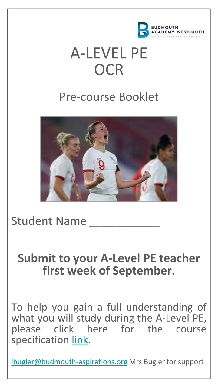 a level pe ocr n.w