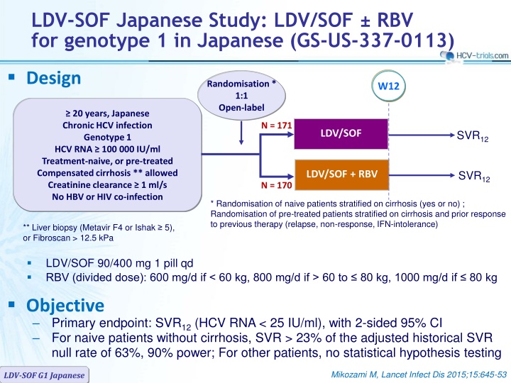 ldv sof japanese study ldv sof rbv for genotype n.w