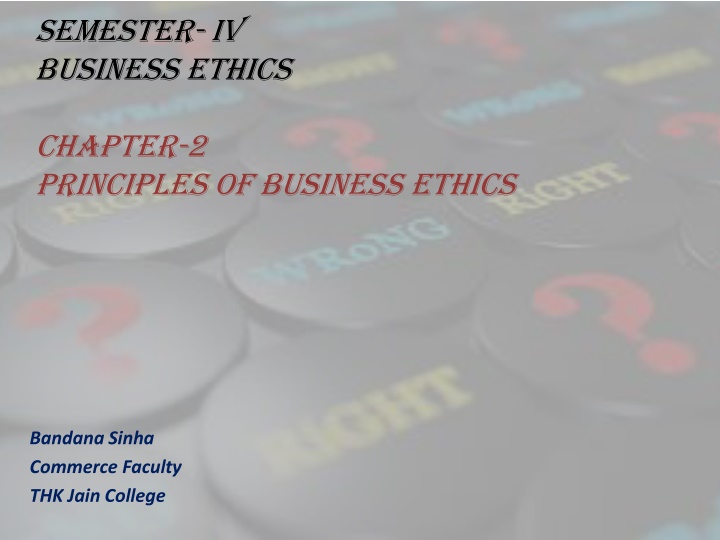semester iv business ethics n.w