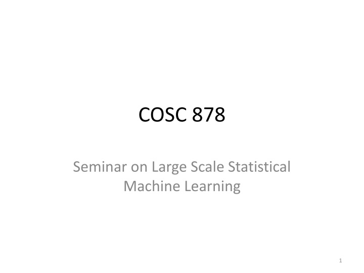 cosc 878 n.w