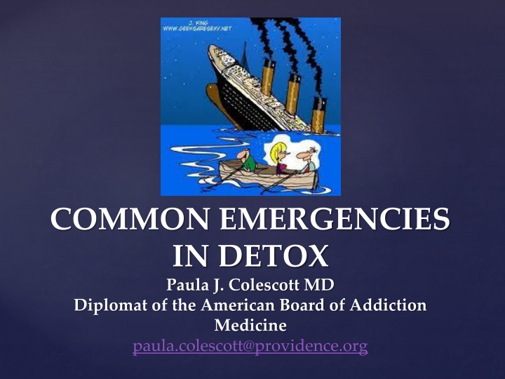 common emergencies in detox paula j colescott n.w