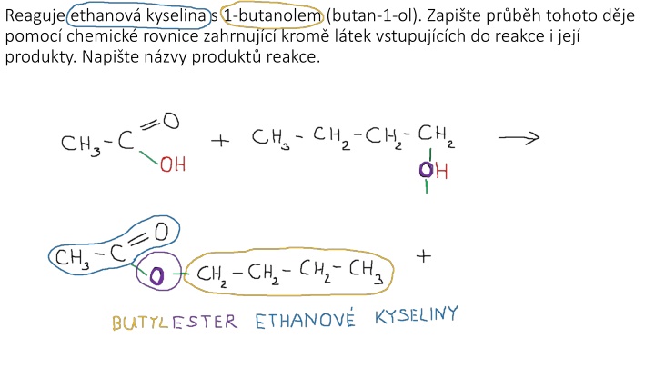 reaguje ethanov kyselina s 1 butanolem butan n.w