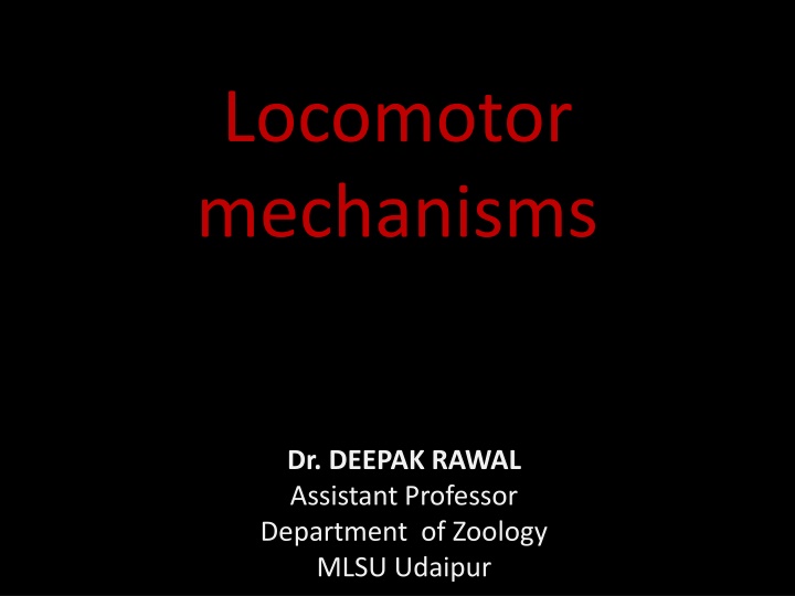 locomotor mechanisms n.w
