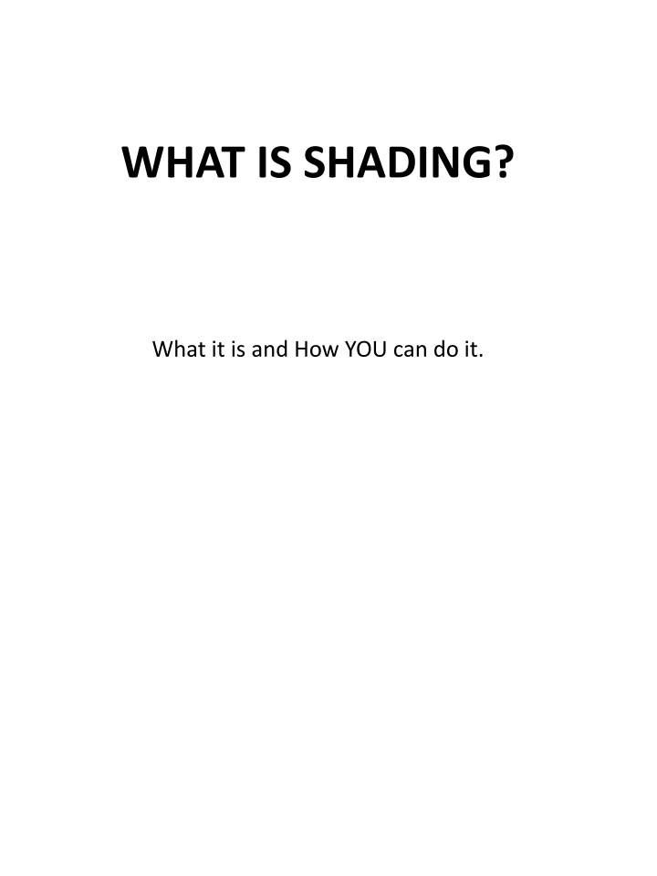 what is shading n.w