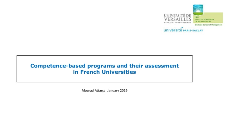 competence based programs and their assessment n.w