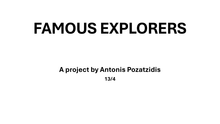 famous explorers n.w