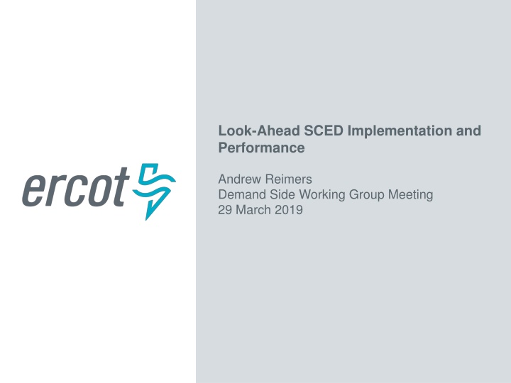 look ahead sced implementation and performance n.w