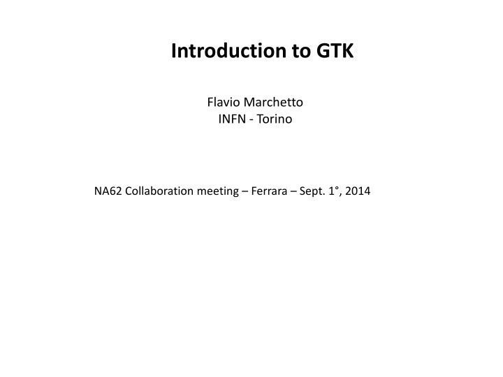 introduction to gtk n.w