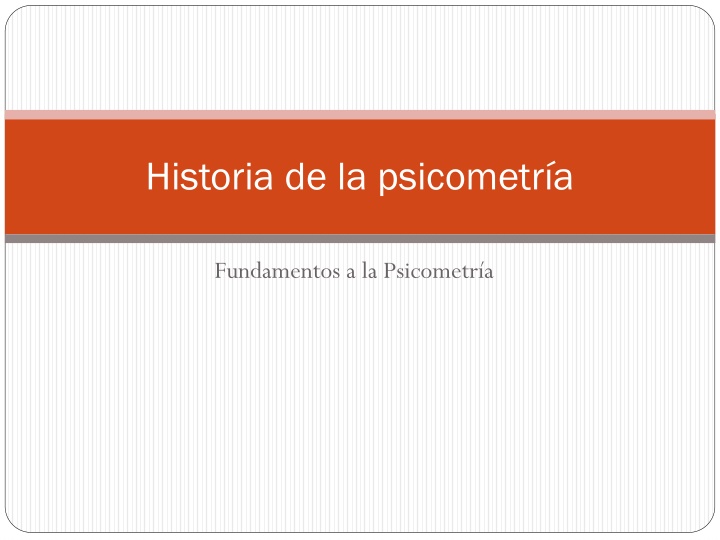 historia de la psicometr a n.w