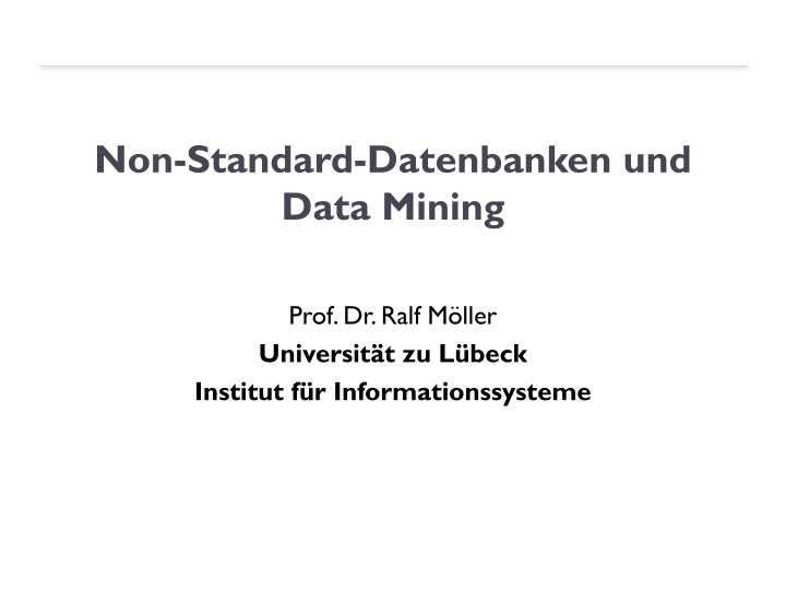 non standard datenbanken und data mining n.w