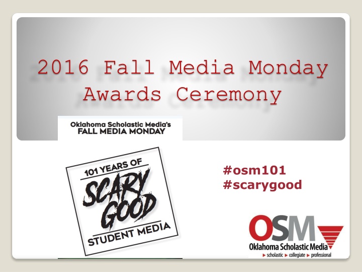 2016 fall media monday awards ceremony n.w