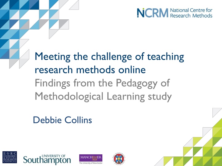 Meeting the Challenge of Teaching Research Methods Online - Findings from Pedagogy of Methodological Learning