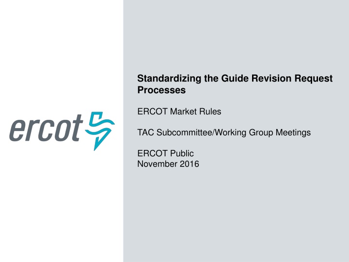 standardizing the guide revision request n.w