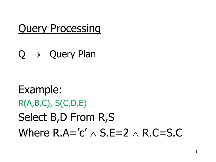 query processing n.w