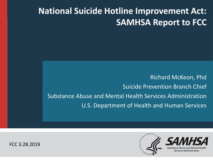 national suicide hotline improvement act samhsa n.w